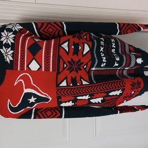 NFL Team Apparel Houston Texans ugly Christmas Sweater men's large